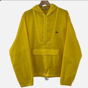 Vintage Yellow Lacoste Izod Half Zip Pullover Cagoule Windbreaker Jacket